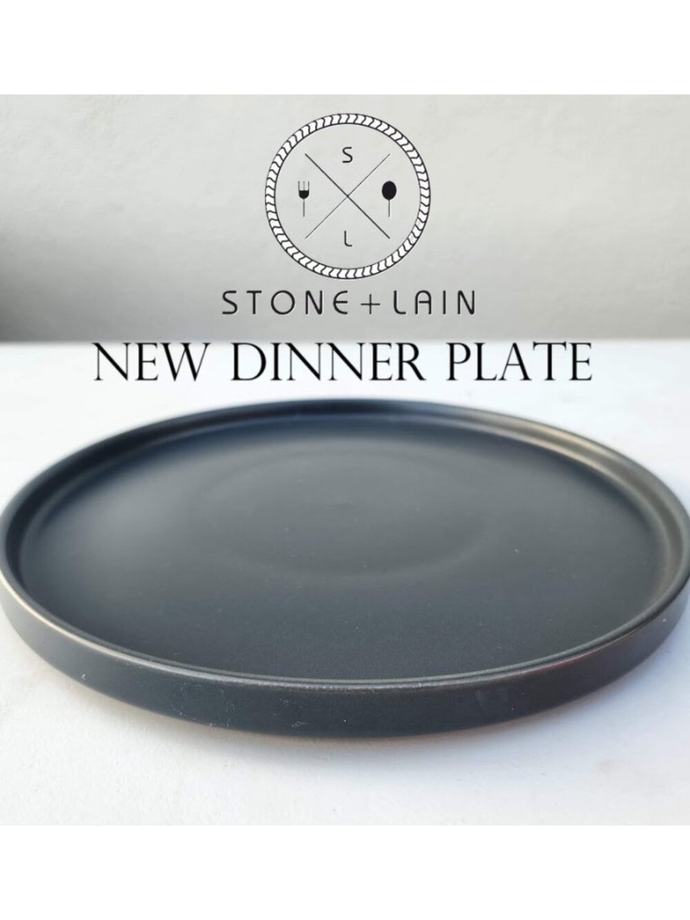 NEW Stone Lain Stoneware Round Dinner Plate Dinnerware Gray Replacement Matte Mi